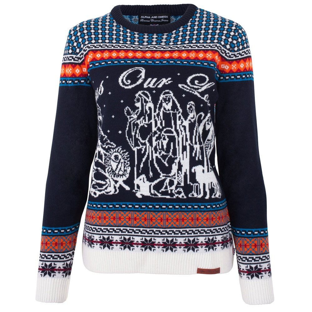 Comfortable jumper with faith-based design