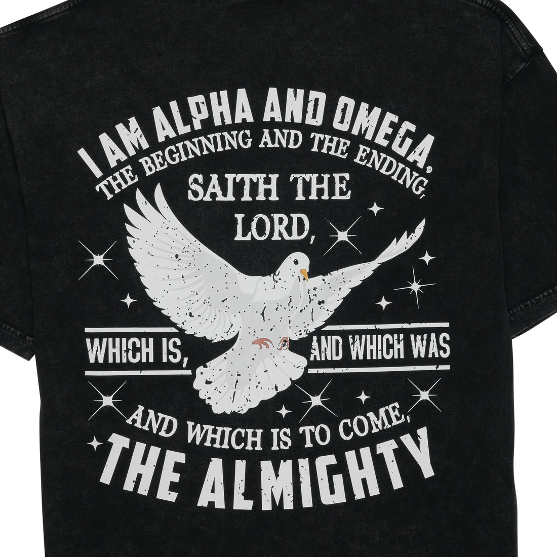 Washed Oversized AO Cutoff Black T-Shirt