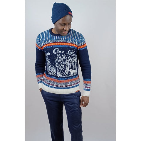 'Jesus Our Lord' Knitted Fairisle Men's Jumper