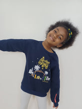 Load image into Gallery viewer, &#39;YESHUA IS KING&#39; Kids&#39;  Embroidered Sweatshirt for Boys &amp; Girls (9-12Yrs, Navy)
