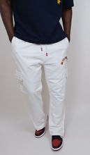 Load image into Gallery viewer, Embroidered White Fashion Track Pants (Ltd Ed. 2024)
