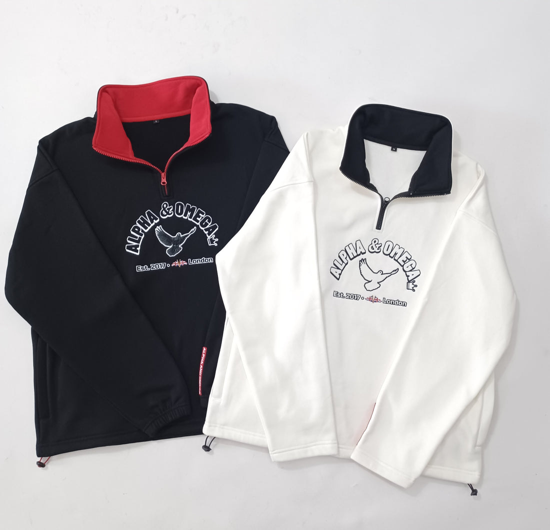 Alpha & Omega Rev. 1:8 Heavyweight Christian Fleece Jacket - Beige (JOIN THE WAITLIST)