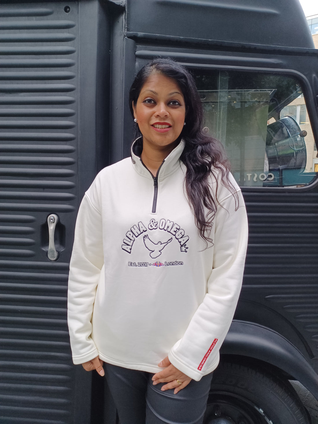 Alpha & Omega Rev. 1:8 Heavyweight Christian Fleece Jacket - Beige (JOIN THE WAITLIST)