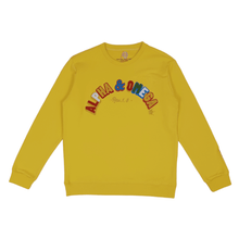 Load image into Gallery viewer, ALPHA AND OMEGA REV. 1. 8, Embroidered Sweatshirt (Yellow)

