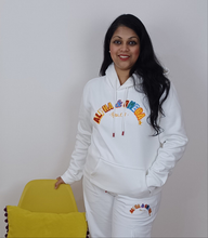 Load image into Gallery viewer, ALPHA AND OMEGA REV. 1. 8, Embroidered Hoodie (White)
