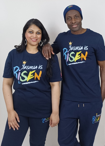 Risen Saviour Yeshua T-Shirt (Navy)