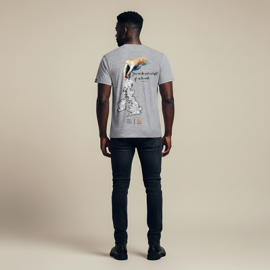 Shine Your Light Cotton Grey T-shirt