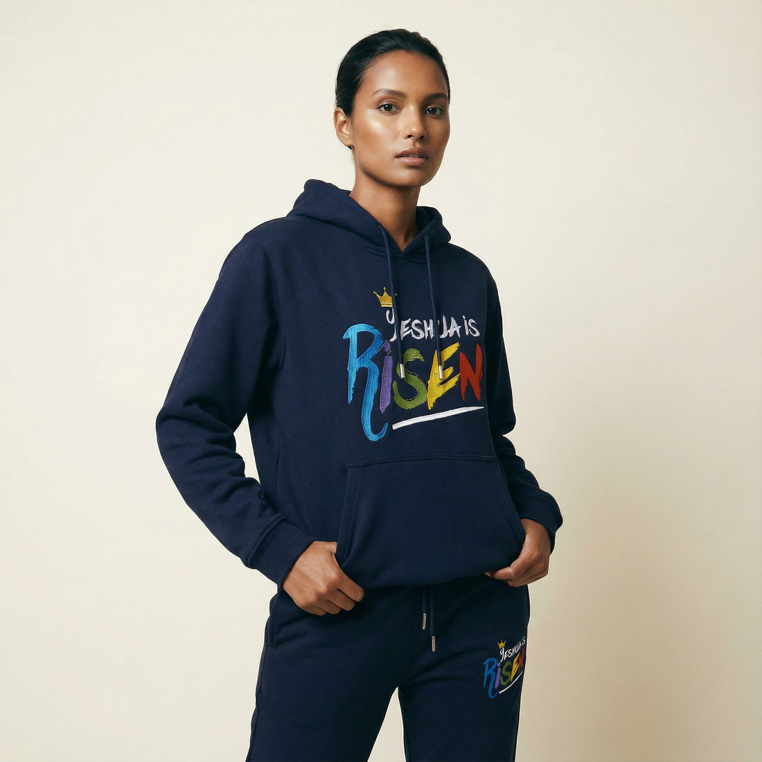 'YESHUA IS RISEN' Embroidered Tracksuit