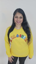 Load and play video in Gallery viewer, ALPHA AND OMEGA REV. 1. 8, Embroidered Sweatshirt (Yellow)
