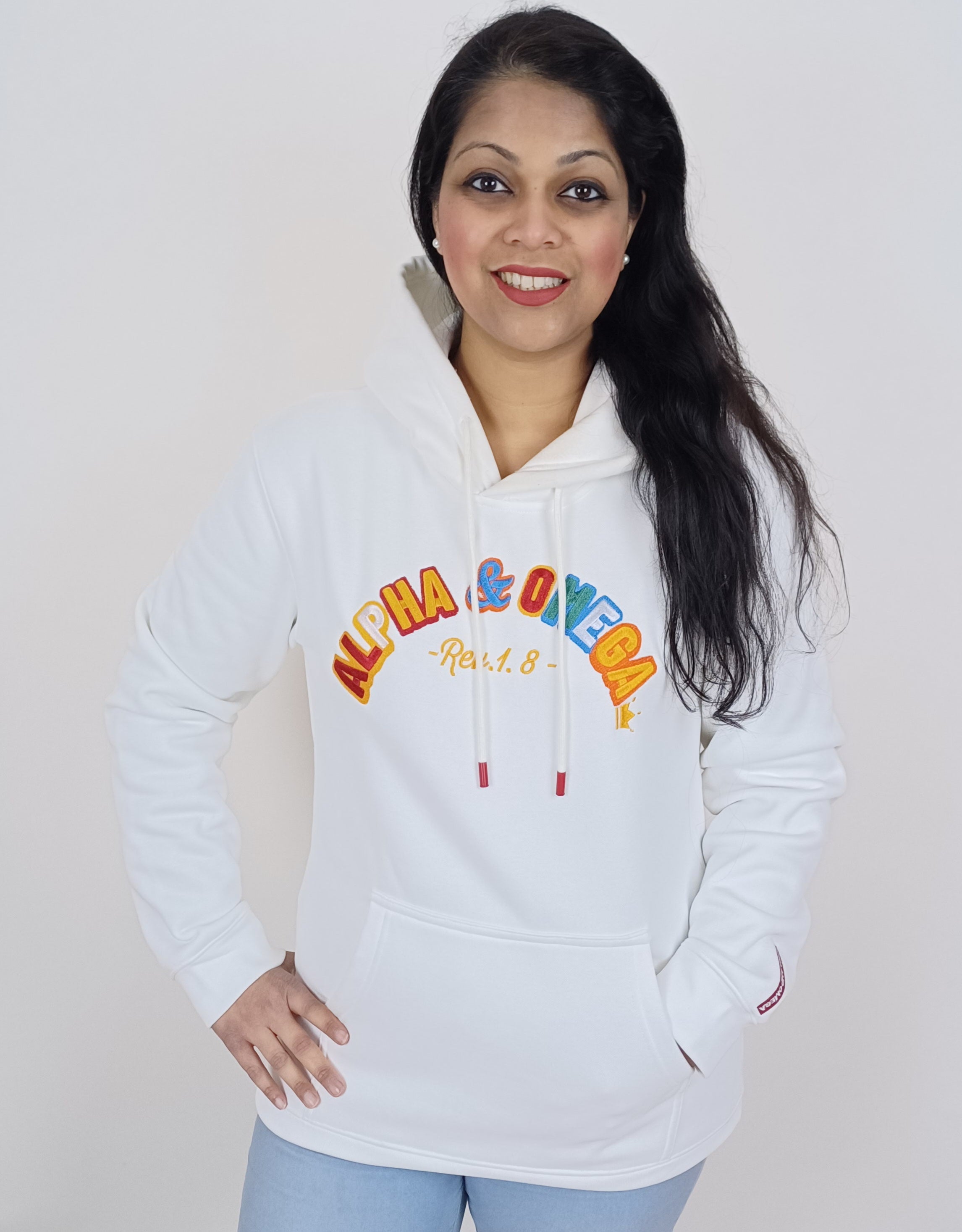 ◆AECA WHITE BIG LOGO PULLOVER HOODIE/3色◆ Women's Hoodie White with Color-Blocked Logo – WULF