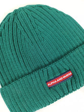 Load image into Gallery viewer, Soft Merino Wool Ribbed Beanie (Green)
