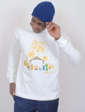 Load image into Gallery viewer, &#39;YESHUA IS KING&#39; Embroidered White Sweatshirt

