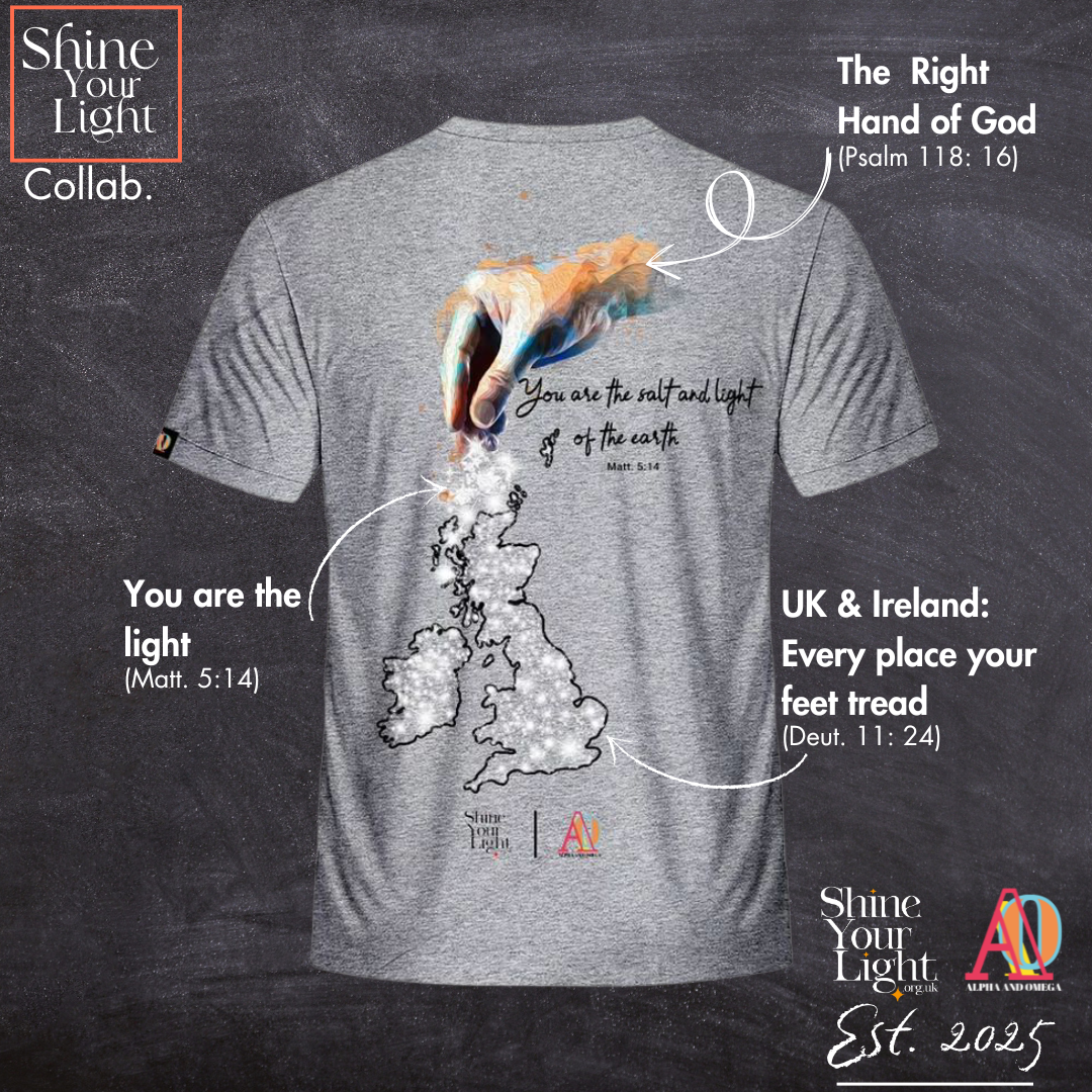Shine Your Light Grey T-shirt - PRE-ORDER TODAY