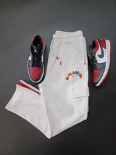 Load image into Gallery viewer, Embroidered White Fashion Track Pants (Ltd Ed. 2024)
