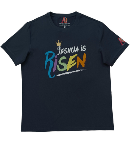 Risen Saviour Yeshua T-Shirt (Navy)