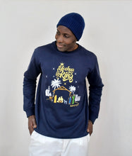 Load image into Gallery viewer, &#39;YESHUA IS KING&#39; Embroidered Navy Sweatshirt
