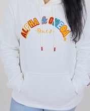 Load image into Gallery viewer, ALPHA AND OMEGA REV. 1. 8, Embroidered Hoodie (White) PRE-ORDER
