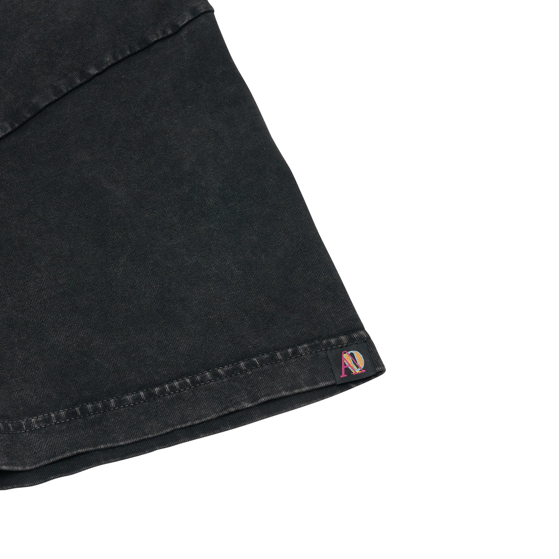 Washed Oversized AO Cutoff Black T-Shirt