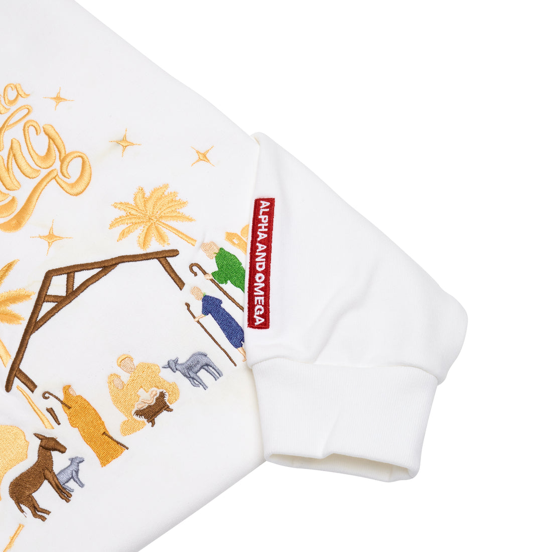'YESHUA IS KING' Embroidered White Sweatshirt