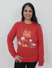 Load image into Gallery viewer, &#39;YESHUA IS KING&#39; Embroidered Red Sweatshirt (PRE-ORDER Open)
