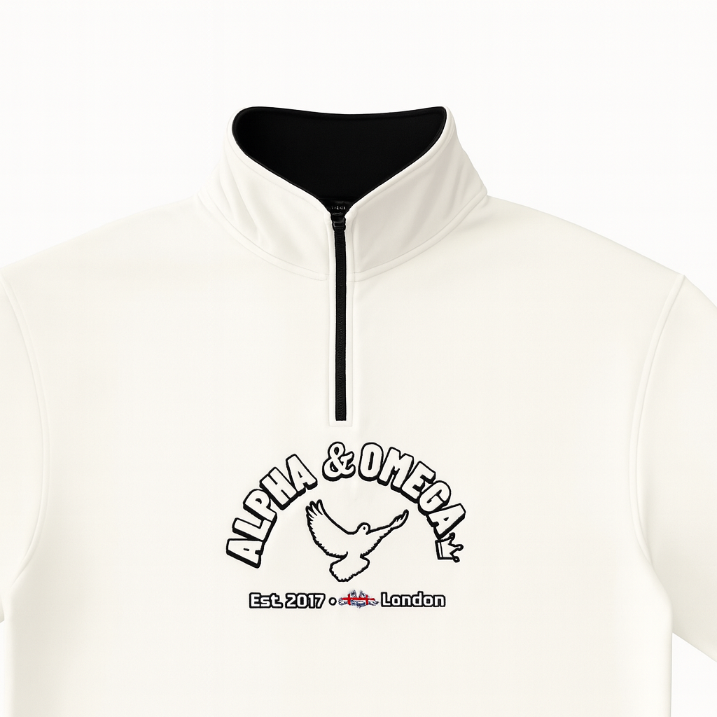Alpha & Omega Rev. 1:8 Heavyweight Christian Fleece Jacket - Beige (JOIN THE WAITLIST)