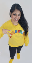 Load image into Gallery viewer, ALPHA AND OMEGA REV. 1. 8, Embroidered Sweatshirt (Yellow)
