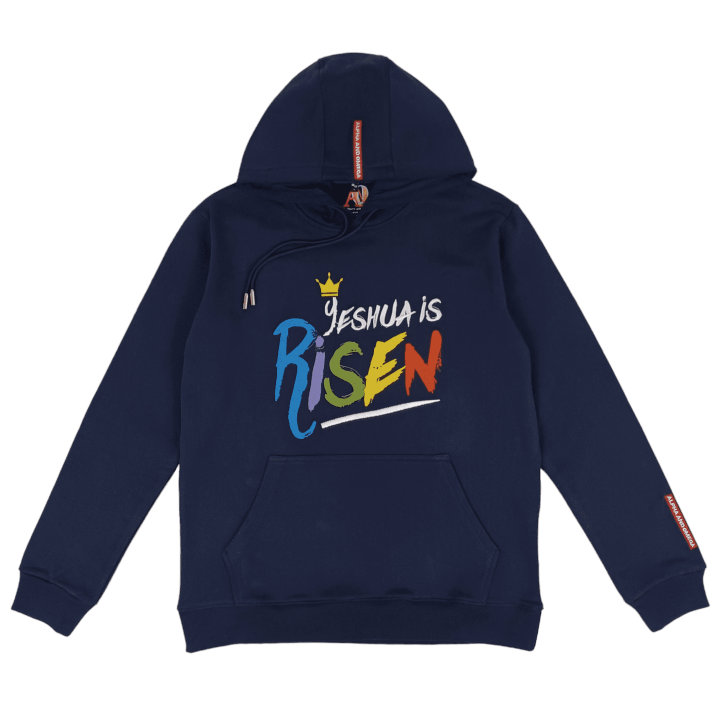 YESUA IS RISEN Embroidered Hoodie (Navy)