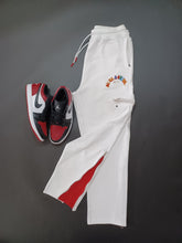 Load image into Gallery viewer, Embroidered White Fashion Track Pants (Ltd Ed. 2024)
