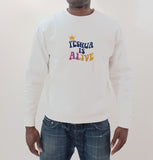 YESHUA IS ALIVE, Unisex Premium Sweatshirt (White)