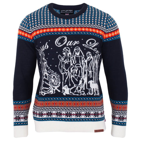 'Jesus Our Lord' Knitted Fairisle Men's Jumper